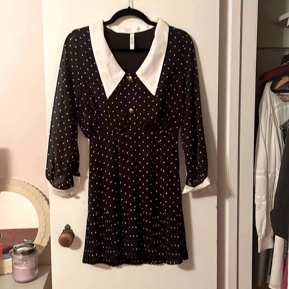 XS collard Polka dot dress